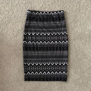 Tribal print pencil skirt